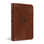 ESV Compact Bible (TruTone, Walnut, Weathered Cross Design)