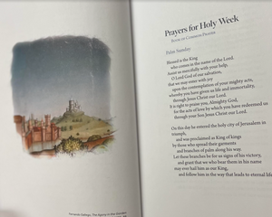 Poetry of Redemption: An Illustrated Treasury of Good Friday and Easter Poems lying open to an interior page