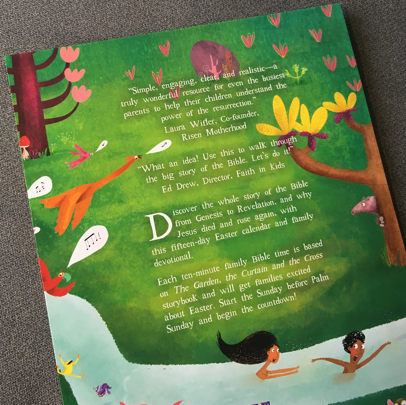 The Garden, the Curtain and the Cross Easter Calendar: Easter Family Devotional with 15-Door Calendar (Tales That Tell the Truth)