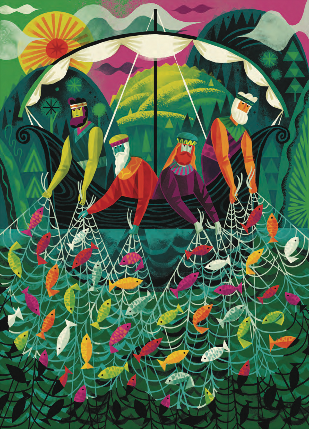 Full-page illustration from The Biggest Story Bible Storybook