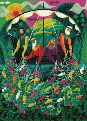 Full-page illustration from The Biggest Story Bible Storybook