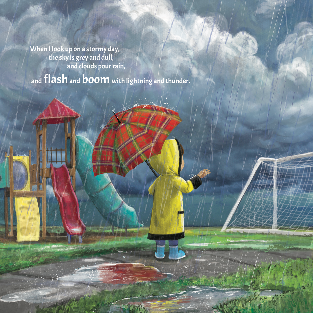 Illustrated interior spread from The Moon is Always Round