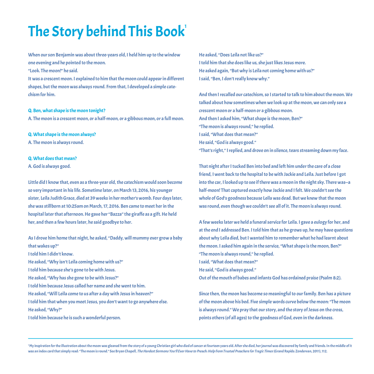 Sample text page from The Moon is Always Round