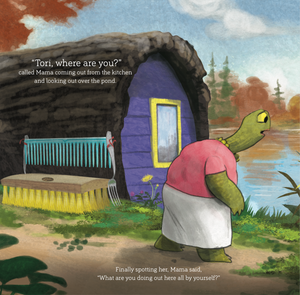 Illustrated interior spread from Tori Comes Out of Her Shell: When You Are Lonely (Good News for Little Hearts)