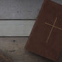 ESV Vest Pocket New Testament with Psalms and Proverbs (TruTone, Dark Brown, Cross Design)